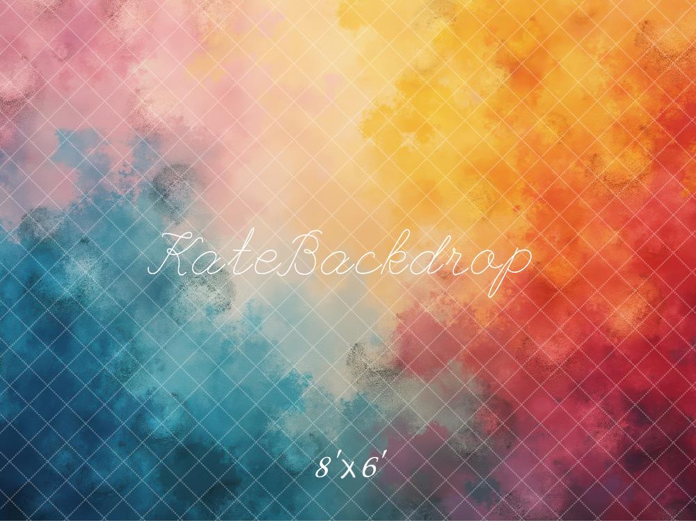 Kate Abstrakte Farbverlauf Wolken Bunt Hintergrund Entworfen von Laura Bybee - Kate Backdrop.de
