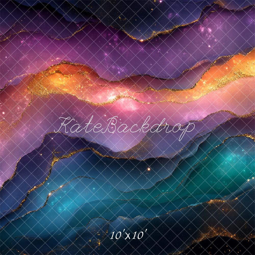 Kate Abstrakte Wellen Goldene Effekte Hintergrund Entworfen von Mini MakeBelieve - Kate Backdrop.de