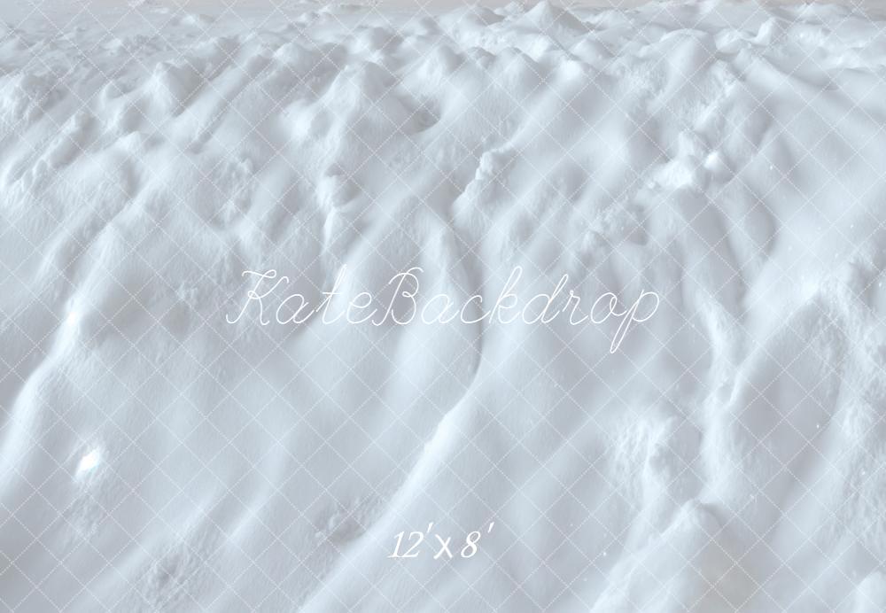 Kate Winter Schnee Textur Weiß Fleece Hintergrund Entworfen von Kate Image - Kate Backdrop.de