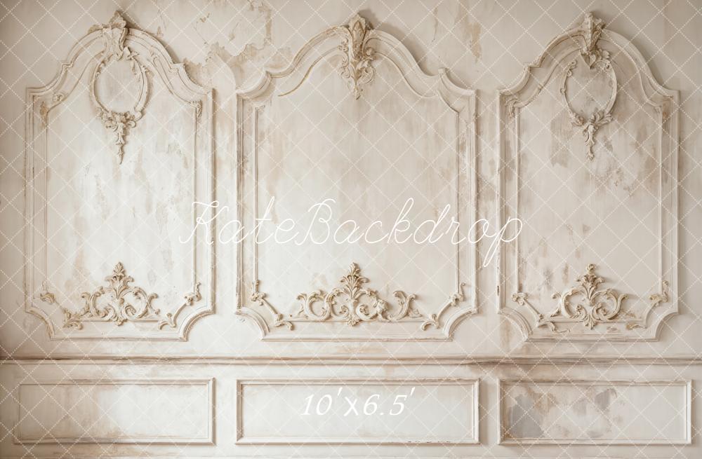 Kate Vintage Barock Verzierungen Creme Hintergrund Entworfen von Kate Image - Kate Backdrop.de