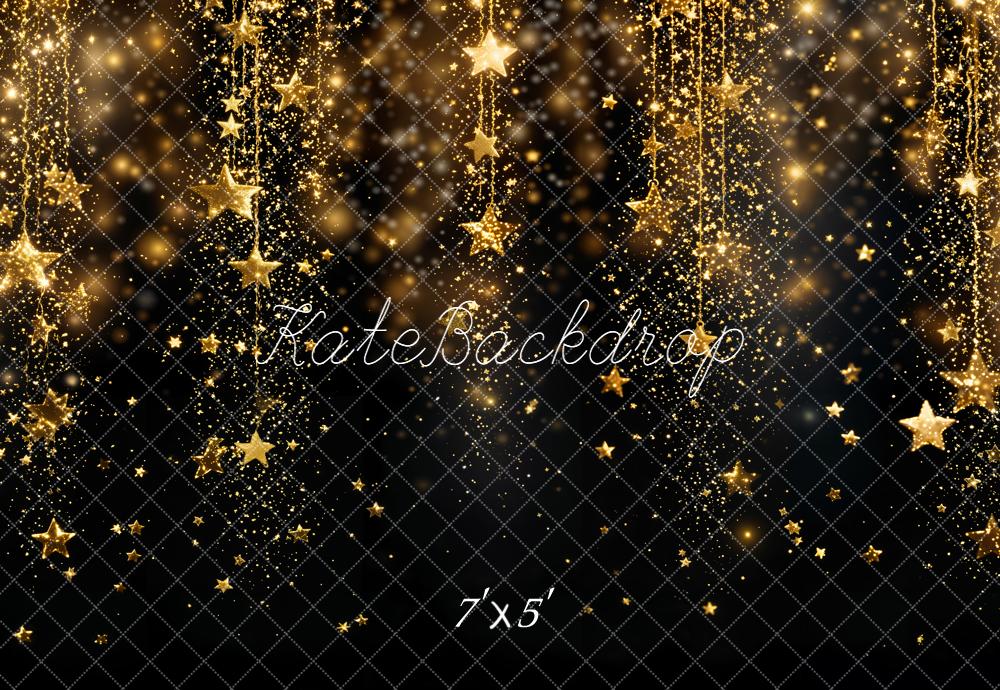 ⚡Blitzangebote #1-Kate Abstrakt Goldene Sterne Glitzer Hintergrund Entworfen von Kate Image