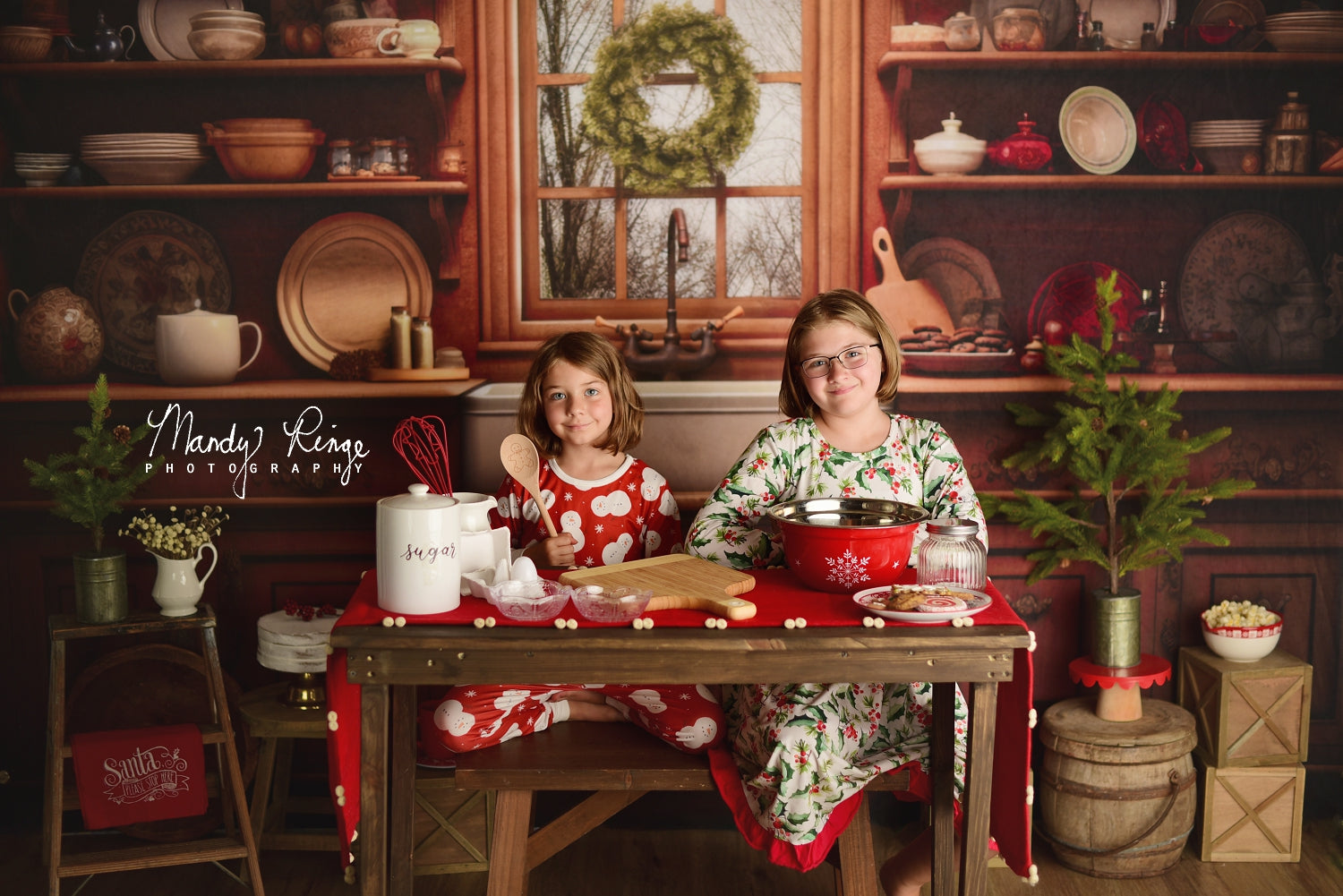 Kate Gemütliche Weihnachten Küche Hintergrund von Mandy Ringe Fotograf - Kate Backdrop.de