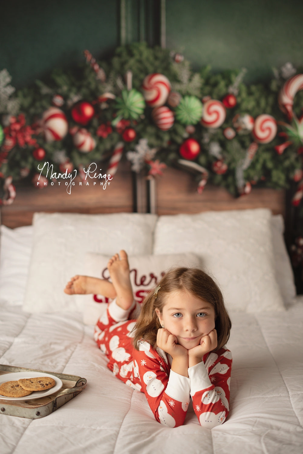Kate Weihnachten Candy Cane Kopfteil Hintergrund von Mandy Ringe Fotograf - Kate Backdrop.de