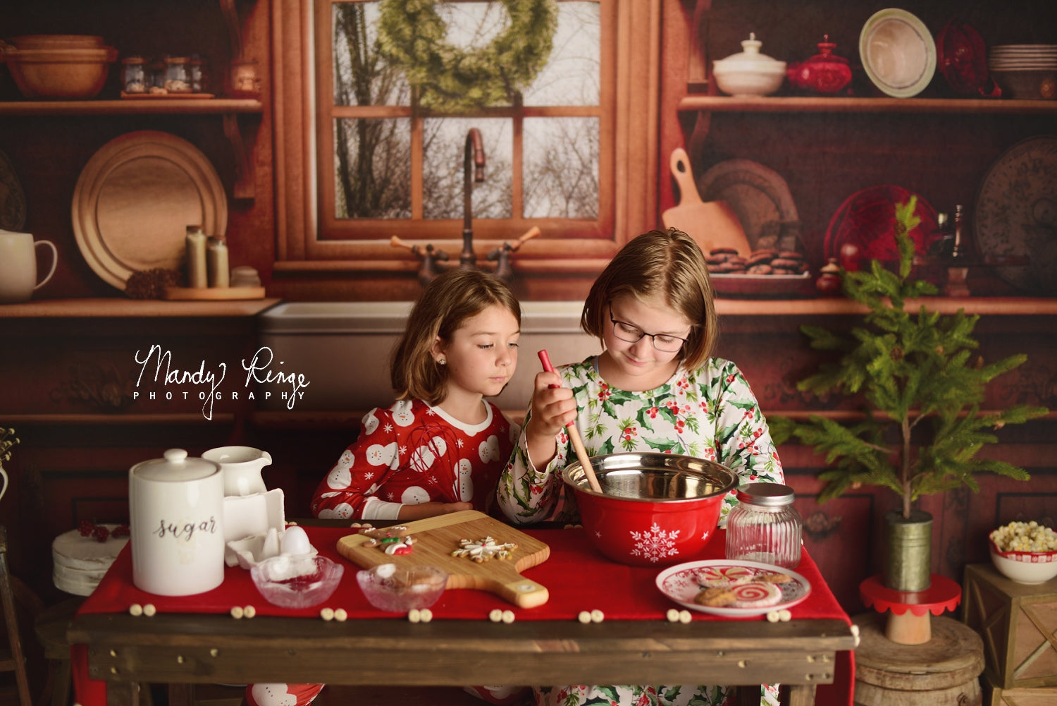 Kate Gemütliche Weihnachten Küche Hintergrund von Mandy Ringe Fotograf - Kate Backdrop.de