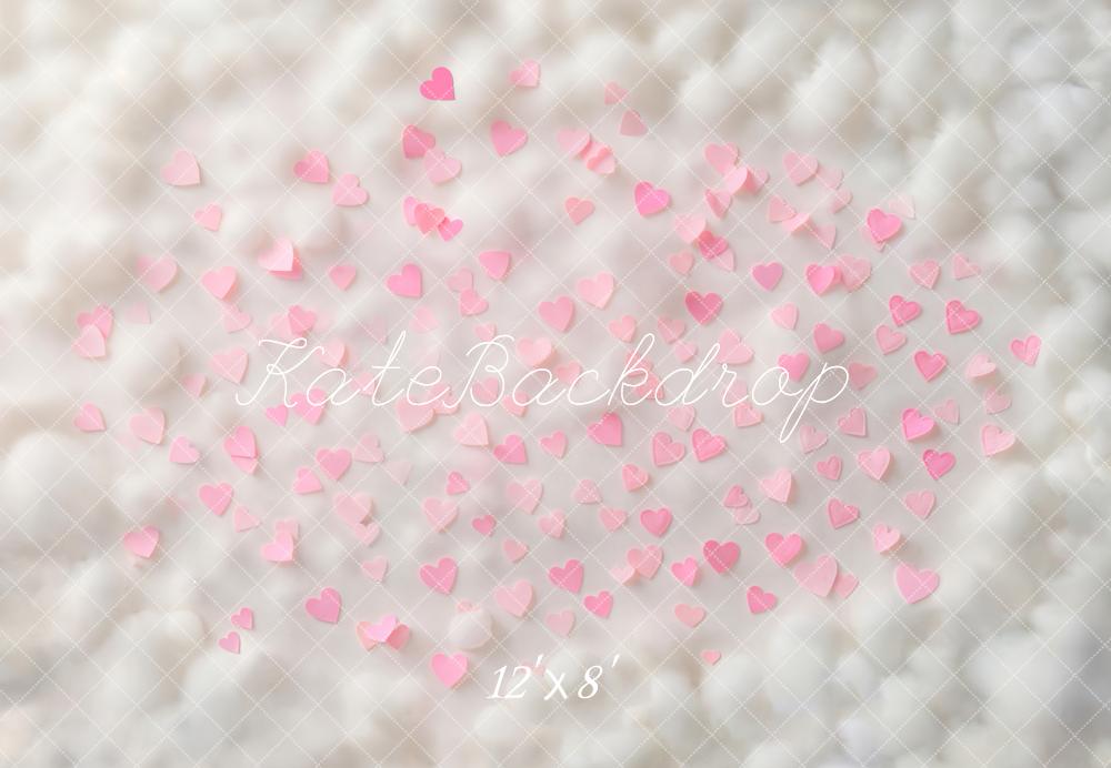Kate Valentinstag Rosa Herzen Weich Fleece Hintergrund Entworfen von Kate Image