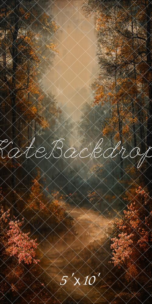 Kate Kombi Herbst Wald Weg Gemalt Hintergrund Entworfen von GQ