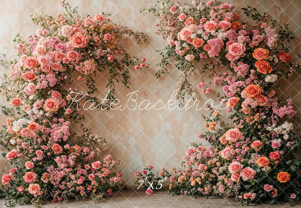 Kate Blumen Bogen Rosa Vintage Hintergrund Entworfen von Emetselch