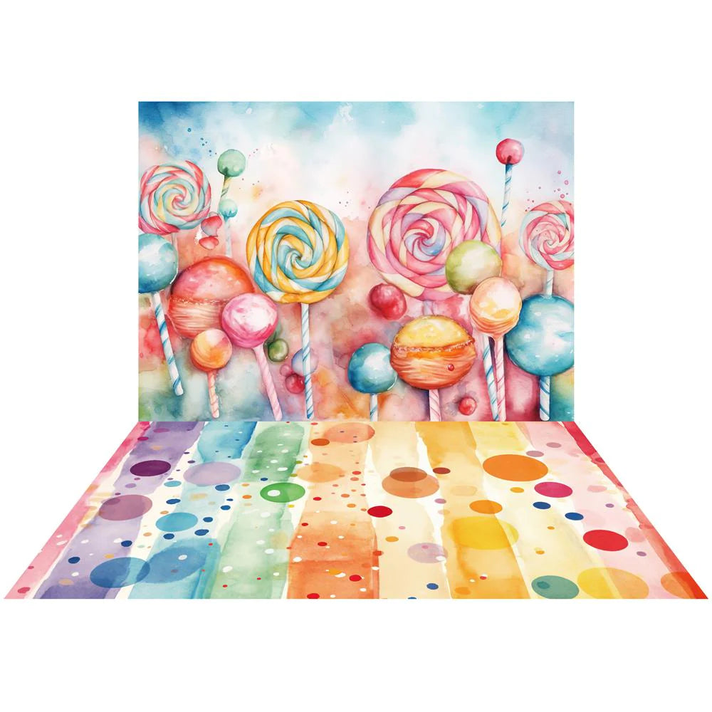 Kate Bunte süße Candy World Hintergrund+Candy Floor Hintergrund