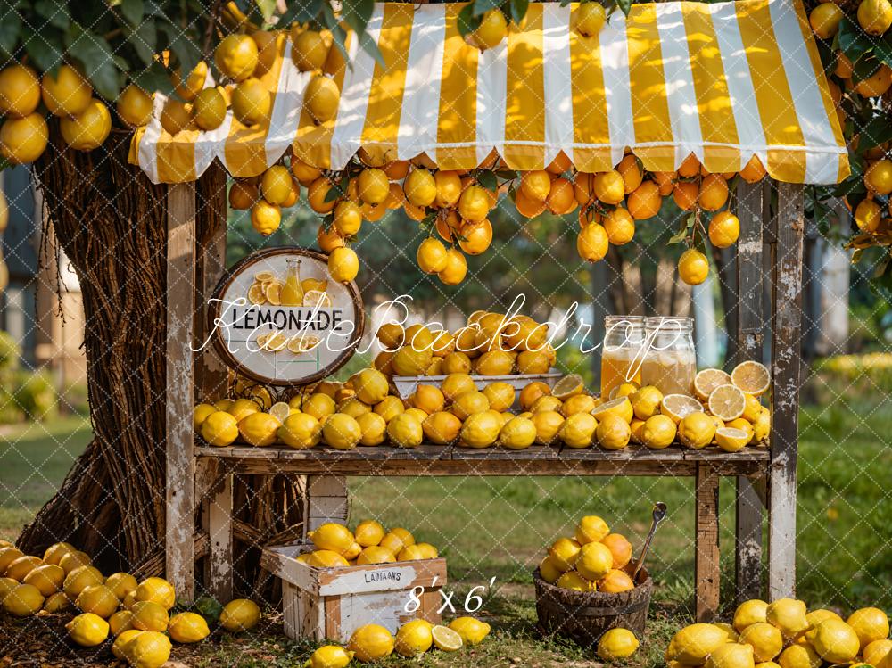 Kate Sommer Limonadenstand Zitronen Vintage Hintergrund Entworfen von Emetselch - Kate Backdrop.de