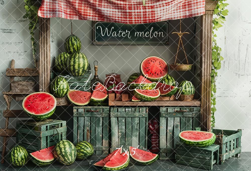 Kate Sommer Wassermelone Holzkisten Rustikal Hintergrund Entworfen von Emetselch - Kate Backdrop.de