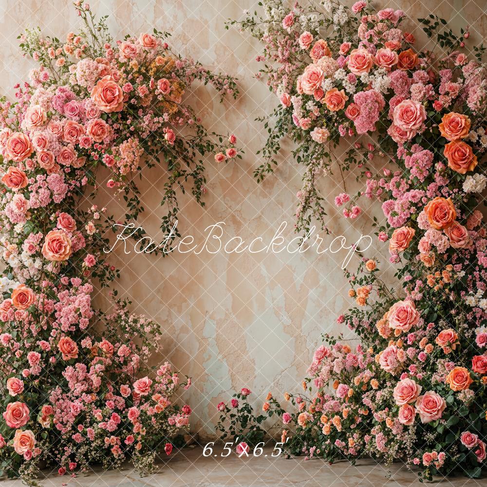 Kate Blumen Bogen Rosa Vintage Hintergrund Entworfen von Emetselch