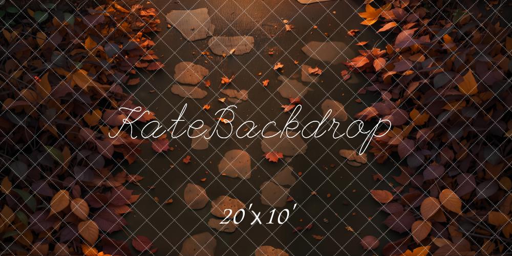 Kate Herbst Blätter Weg Braun Hintergrund Entworfen von Kate Image - Kate Backdrop.de