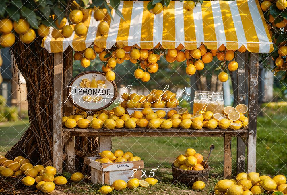 Kate Sommer Limonadenstand Zitronen Vintage Hintergrund Entworfen von Emetselch - Kate Backdrop.de