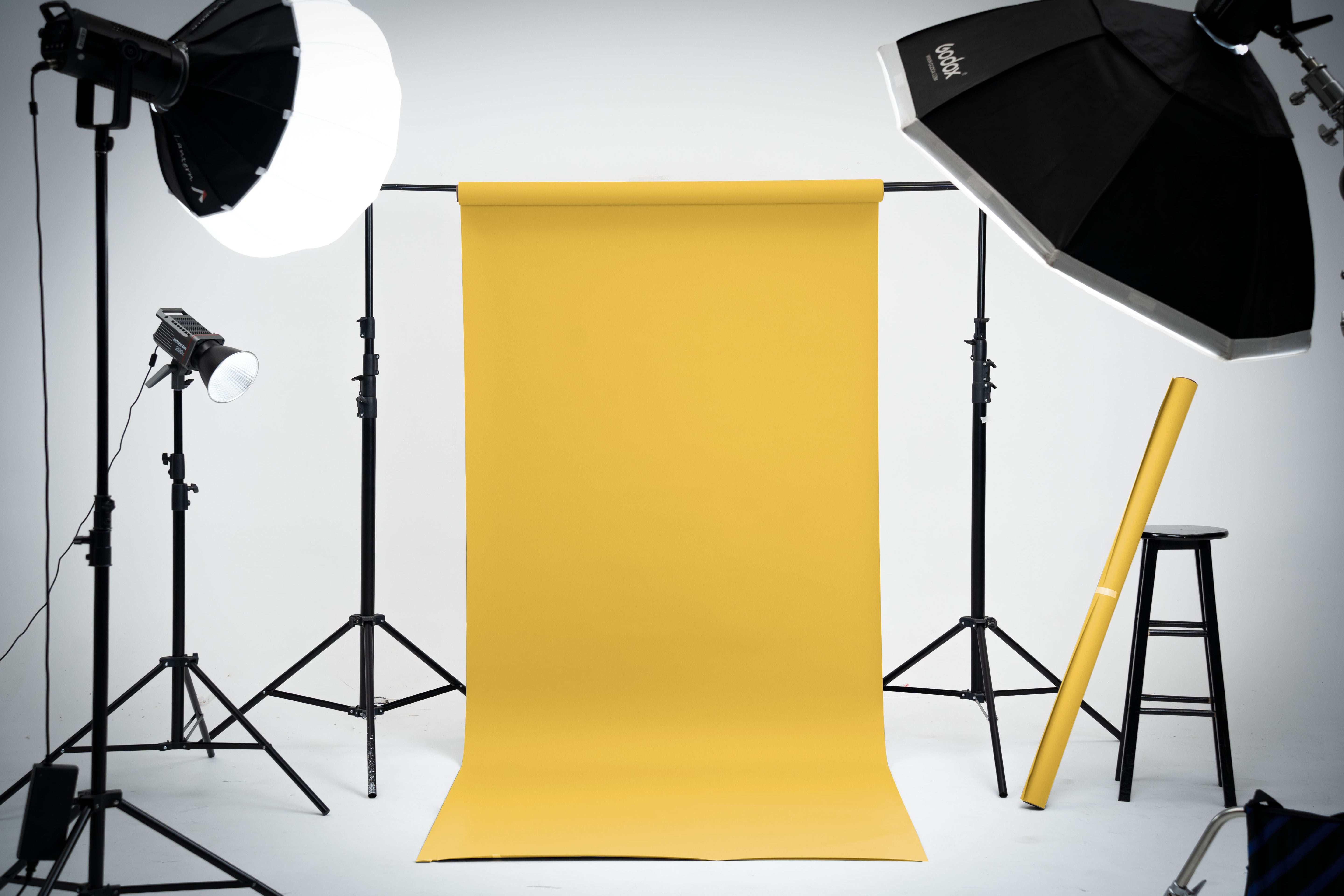 Kate Hellgelber nahtloser Papierhintergrund für Fotografie - Kate Backdrop.de