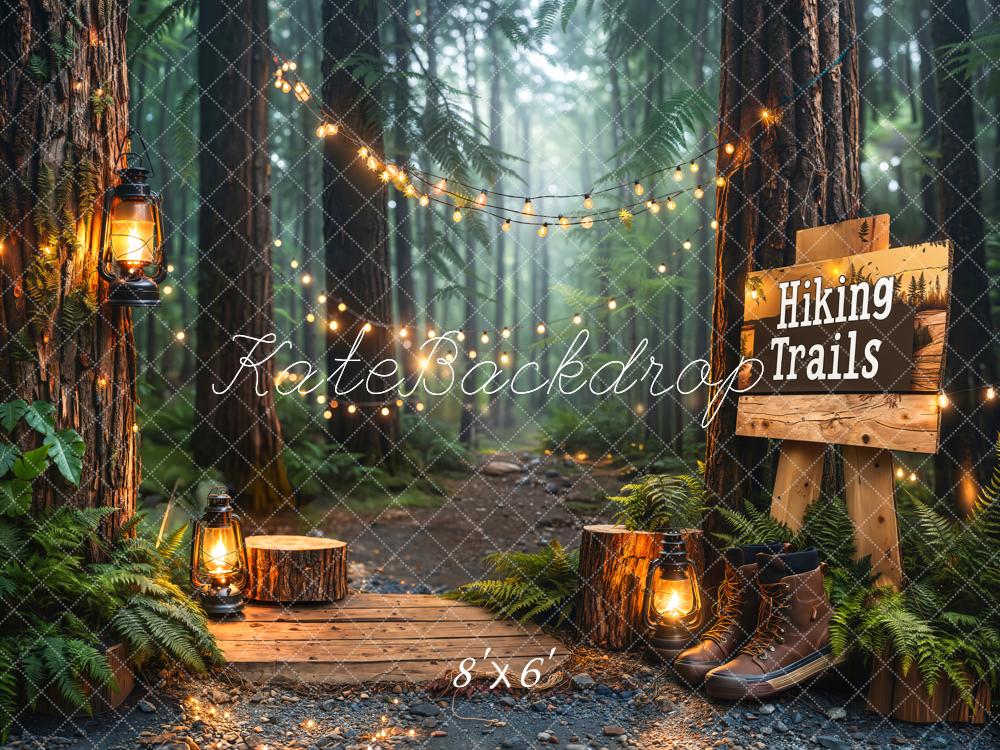 Kate Wald Wanderweg Lichter Rustikal Hintergrund Entworfen von Emetselch - Kate Backdrop.de