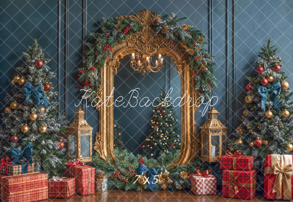 Kate Weihnachten Spiegel Tannenbaum Vintage Hintergrund Entworfen von Emetselch - Kate Backdrop.de