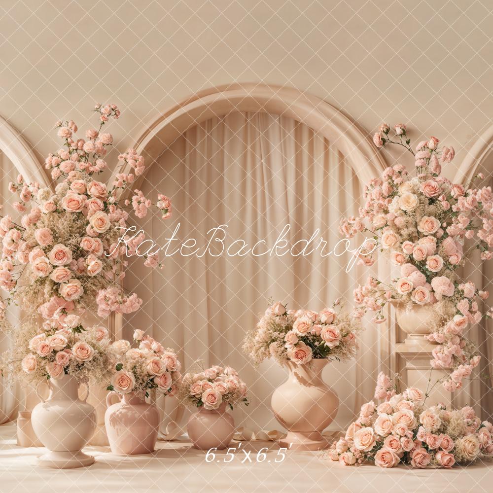 Kate Hochzeit Bögen Blumen Pastell Hintergrund Entworfen von Emetselch