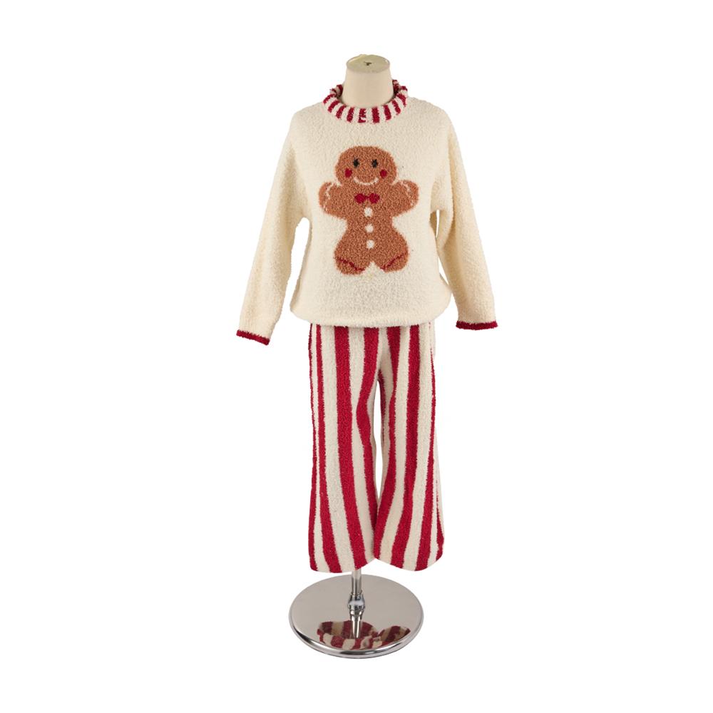 Kate Weihnachts-Lebkuchen-Pullover-Pyjama-Set für Kinder - Kate Backdrop.de