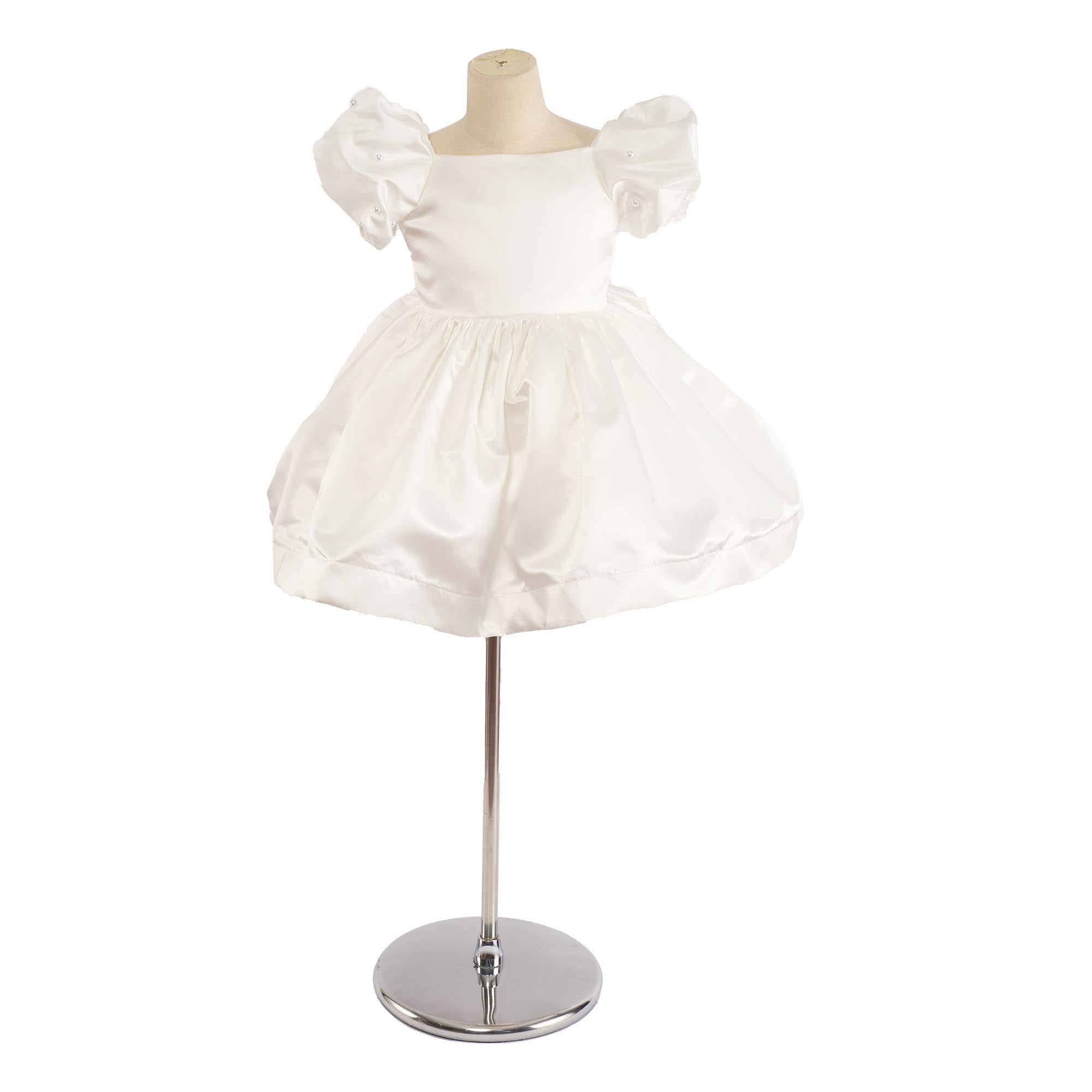 Kate Einfaches weißes Kinderfestkleid - Kate Backdrop.de