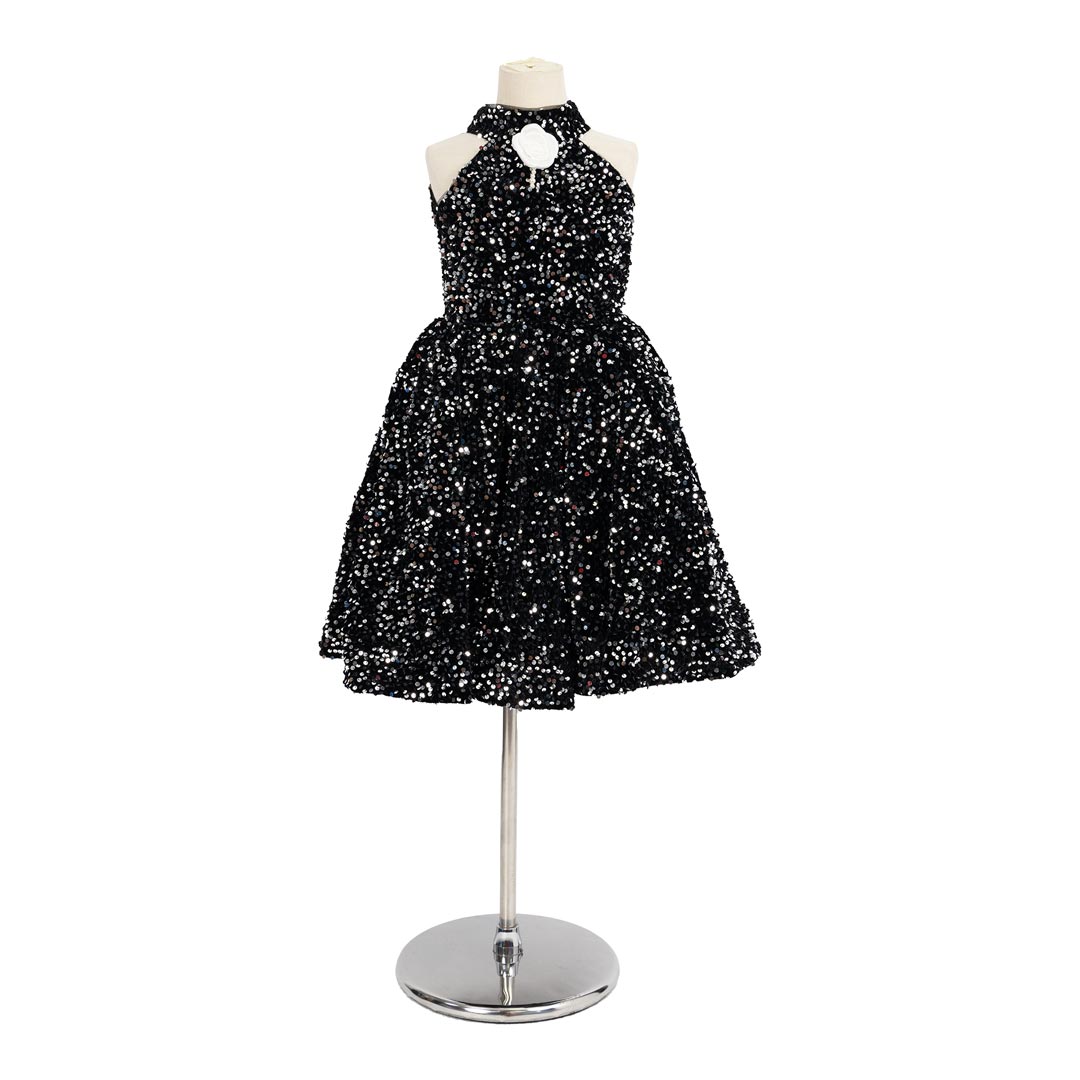 Kate Schwarzes Paillettenkleid für Kinder - Kate Backdrop.de