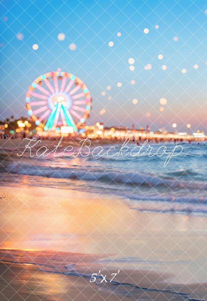 Kate Sommer Riesenrad Strand Bokeh Hintergrund Entworfen von Emetselch - Kate Backdrop.de