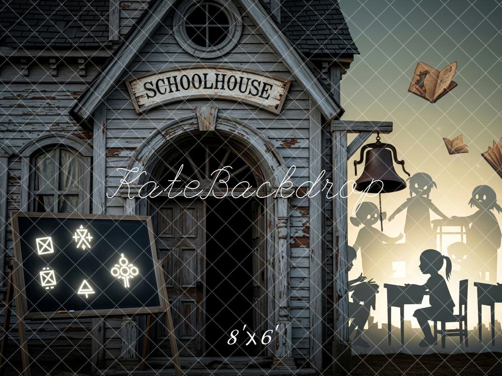 Kate Zurück Zur Schule Schulhaus Schultafel Vintage Hintergrund Entworfen von Patty Roberts