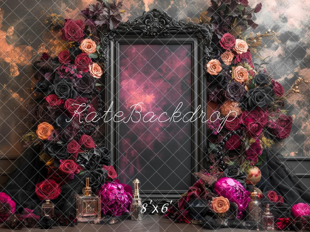 Kate Fine Art Spiegel Rosen Dunkel Hintergrund Entworfen von Mini MakeBelieve - Kate Backdrop.de