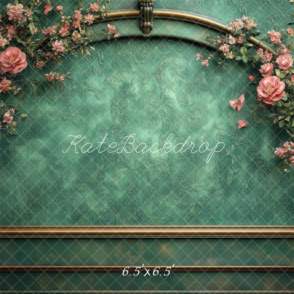 Kate Vintage Rosenbogen Grün Hintergrund Entworfen von Mini MakeBelieve - Kate Backdrop.de