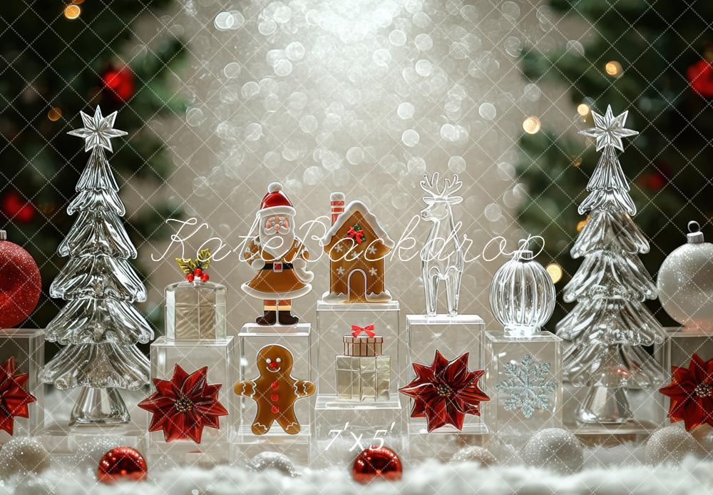 Kate Weihnachten Glasdeko Lebkuchen Bokeh Hintergrund Entworfen von Mini MakeBelieve - Kate Backdrop.de