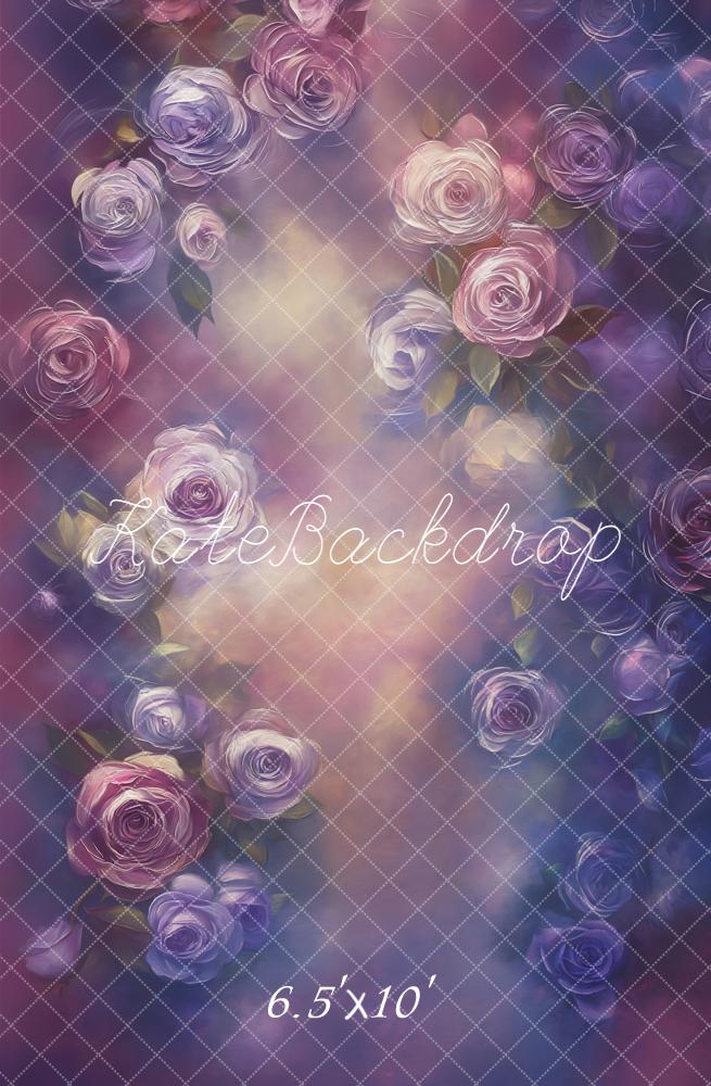 Kate Blumen Rosen Lila Pastell Hintergrund Entworfen von Emetselch - Kate Backdrop.de
