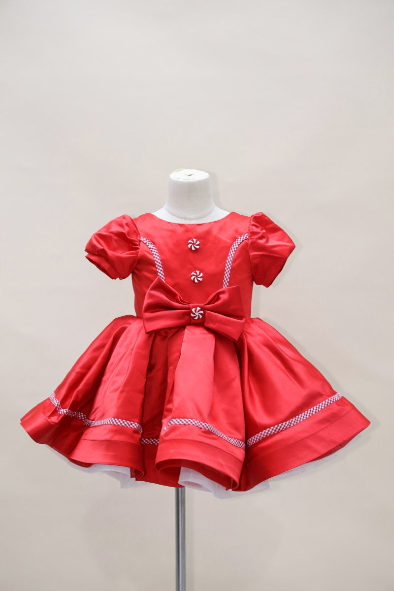 Kate  Rotes Kinder Partykleid mit Puffärmeln für die Fotografie - Kate Backdrop.de