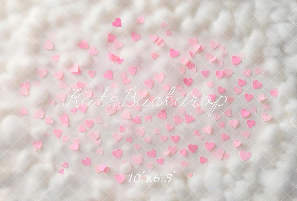 Kate Valentinstag Rosa Herzen Weich Fleece Hintergrund Entworfen von Kate Image