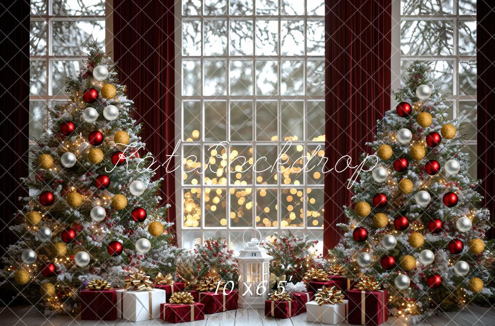 Kate Weihnachten Weihnachtsbaum Geschenke Bokeh Hintergrund Entworfen von Mini MakeBelieve - Kate Backdrop.de