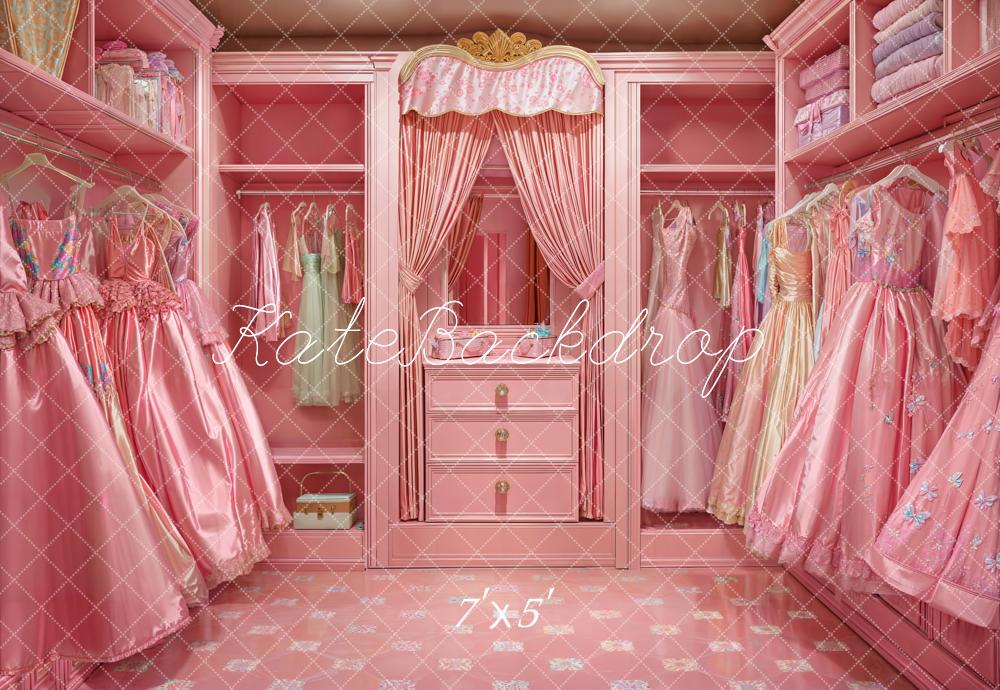 Kate Prinzessin Kleiderschrank Ballkleider Rosa Hintergrund Entworfen von Emetselch - Kate Backdrop.de