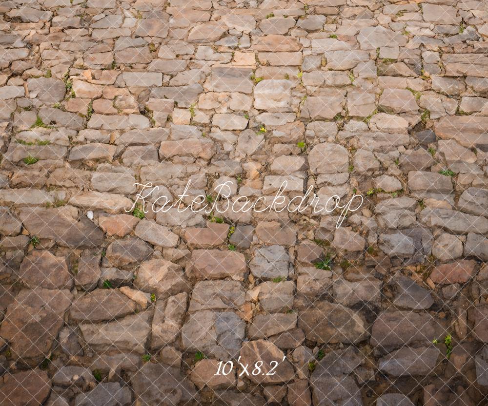 Kate Kopfsteinpflaster Stein Braun Hintergrund Entworfen von Emetselch - Kate Backdrop.de