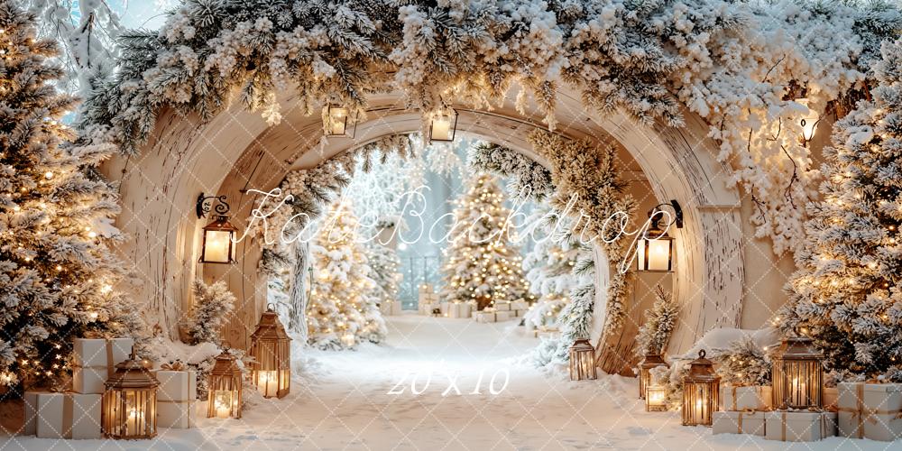 Kate Weihnachten Winter Bogen Lichter Hintergrund Entworfen von Emetselch - Kate Backdrop.de