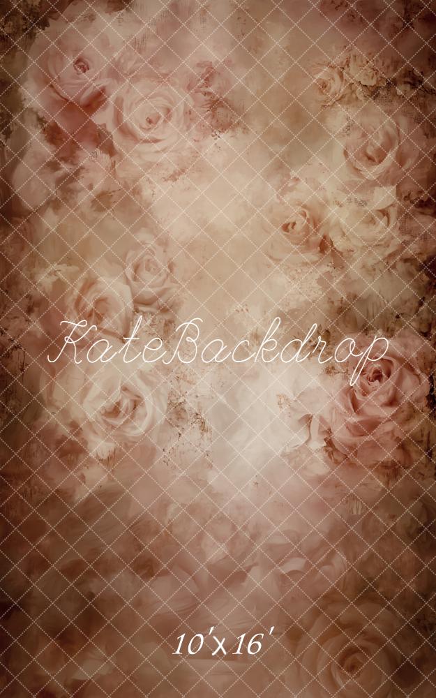 Kate Kombi Vintage Rosen Blumen Braun Hintergrund Entworfen von Emetselch - Kate Backdrop.de