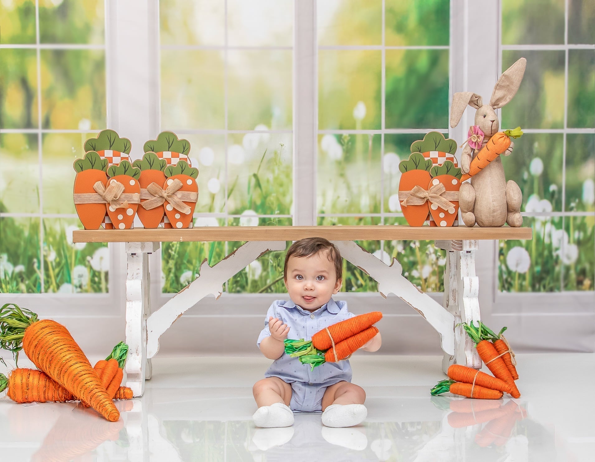 Kate Fenster Fleece Hintergrund Frühling Sommer Garten Entworfen von Emetselch