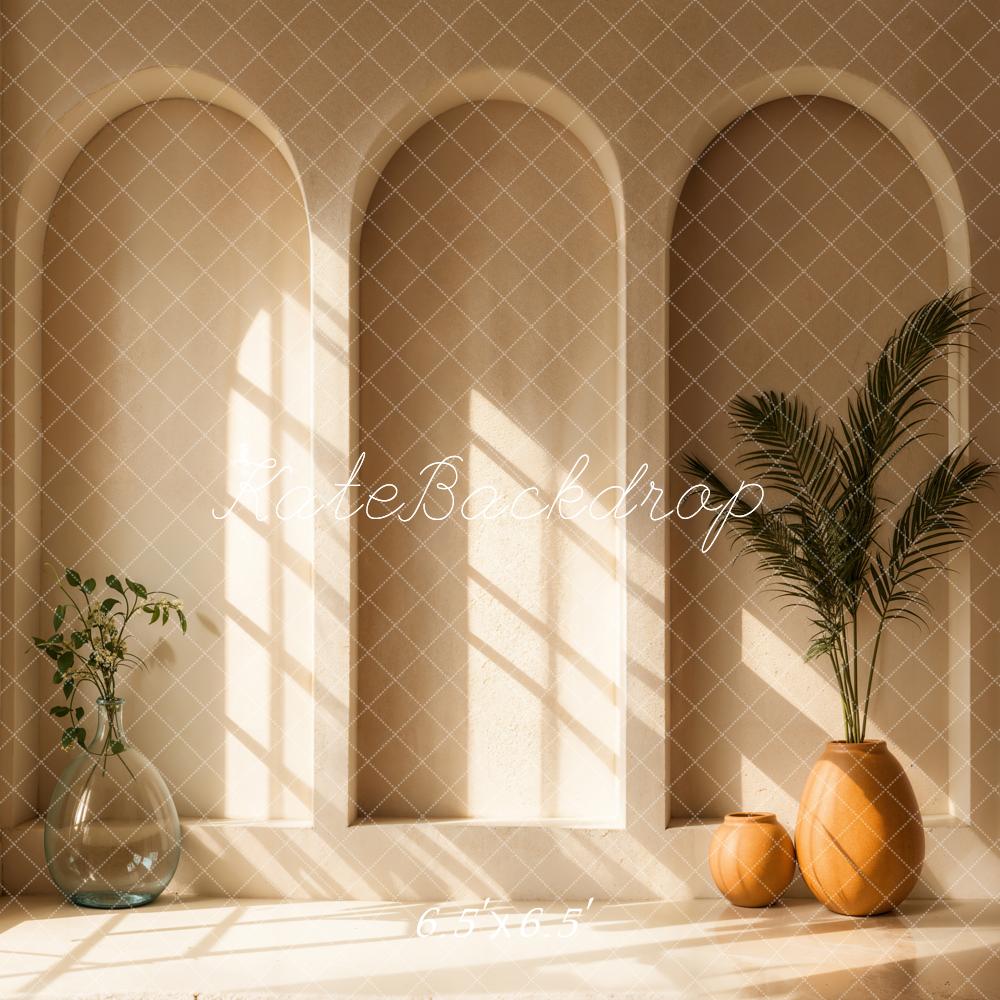 Kate Minimalistisch Bogen Sonnenlicht Beige Hintergrund Entworfen von Emetselch