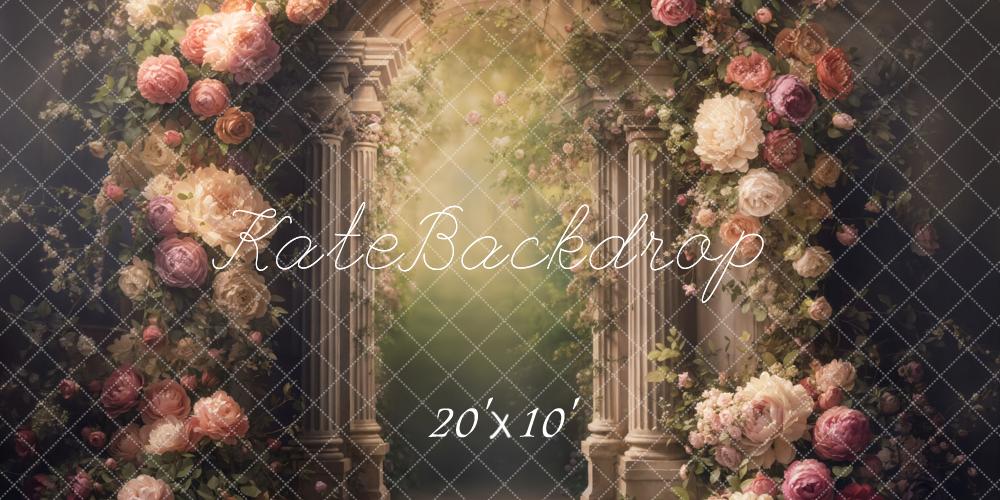 Kate Garten Blume Säulen Romantisch Hintergrund Entworfen von Emetselch - Kate Backdrop.de