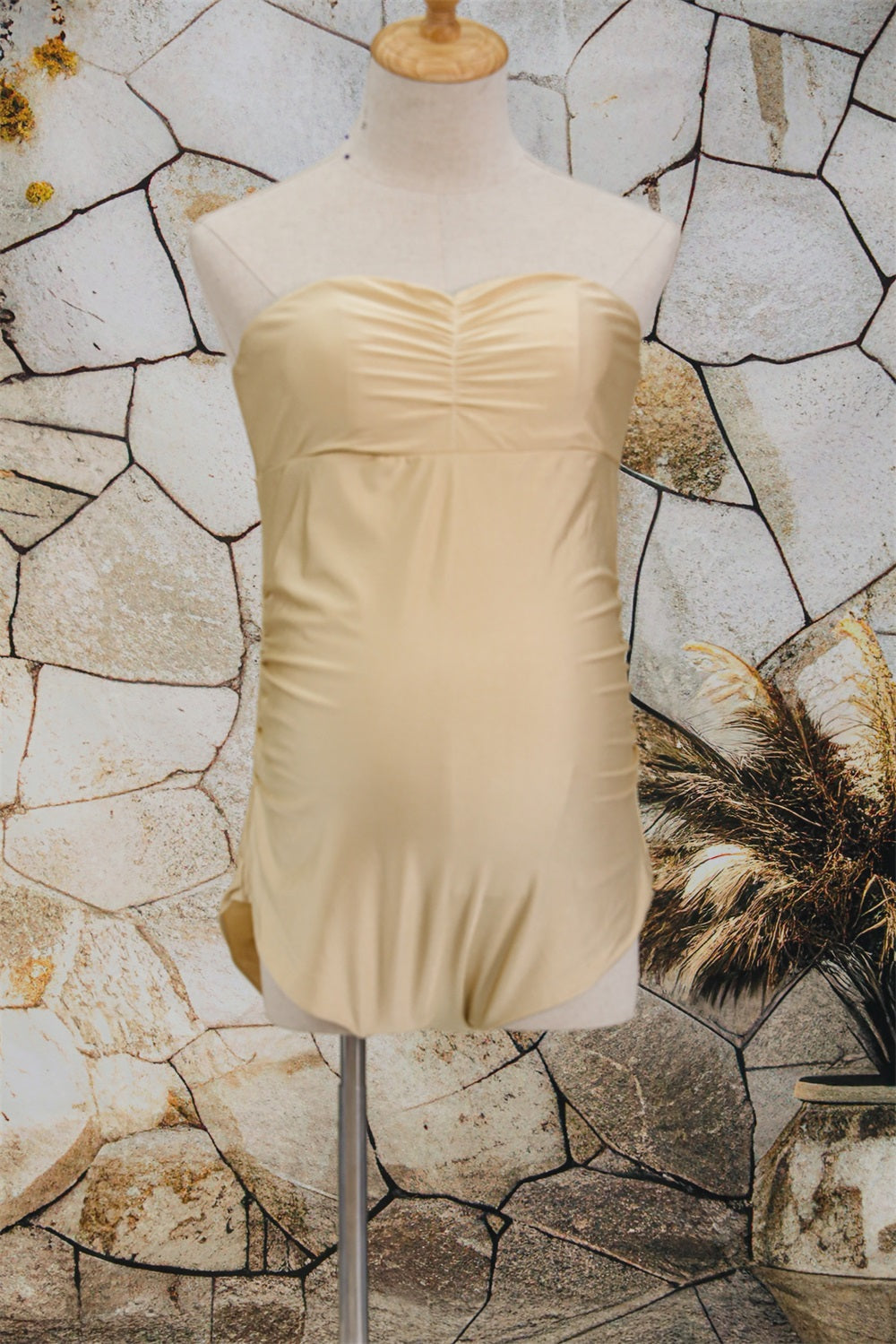 Kate Knitted Fabric Strapless Jumpsuit Maternity Photoshoot Dress - Kate Backdrop.de