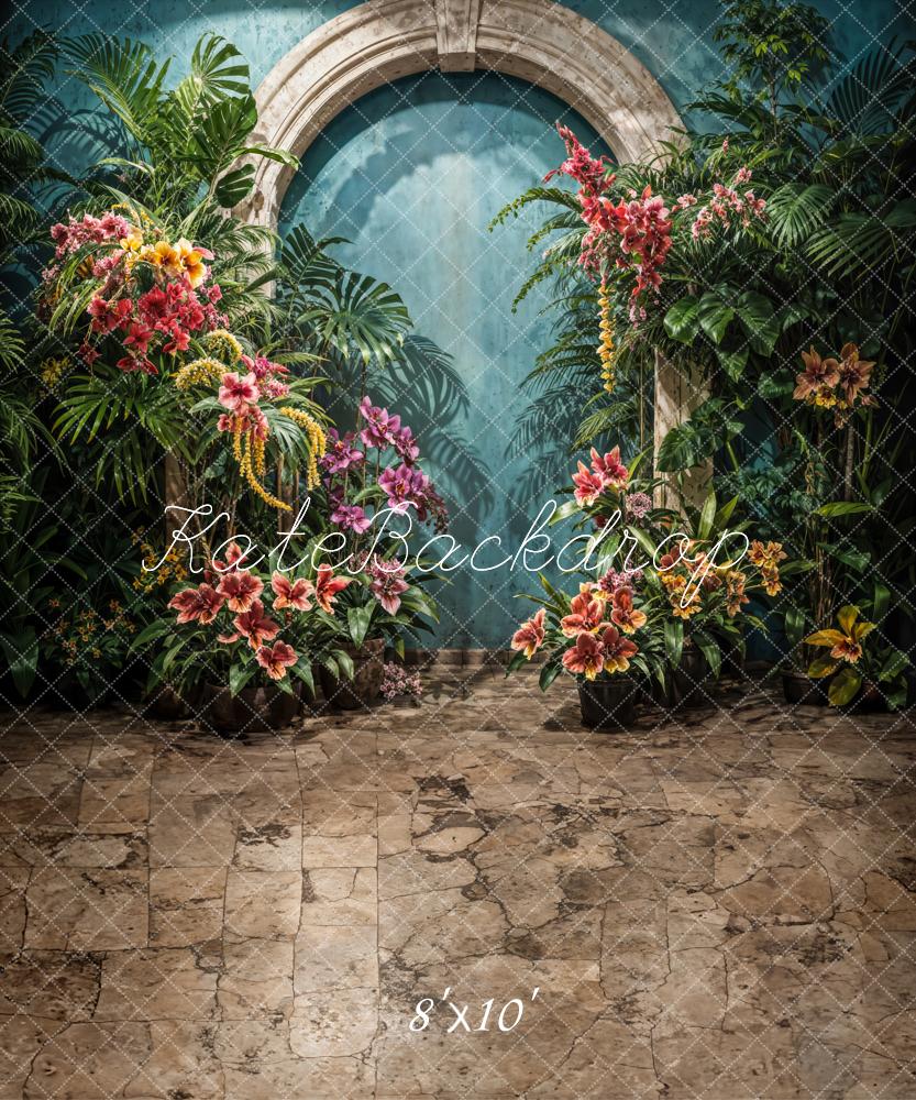Kate Botanisch Blumen Torbogen Vintage Hintergrund Entworfen von Emetselch