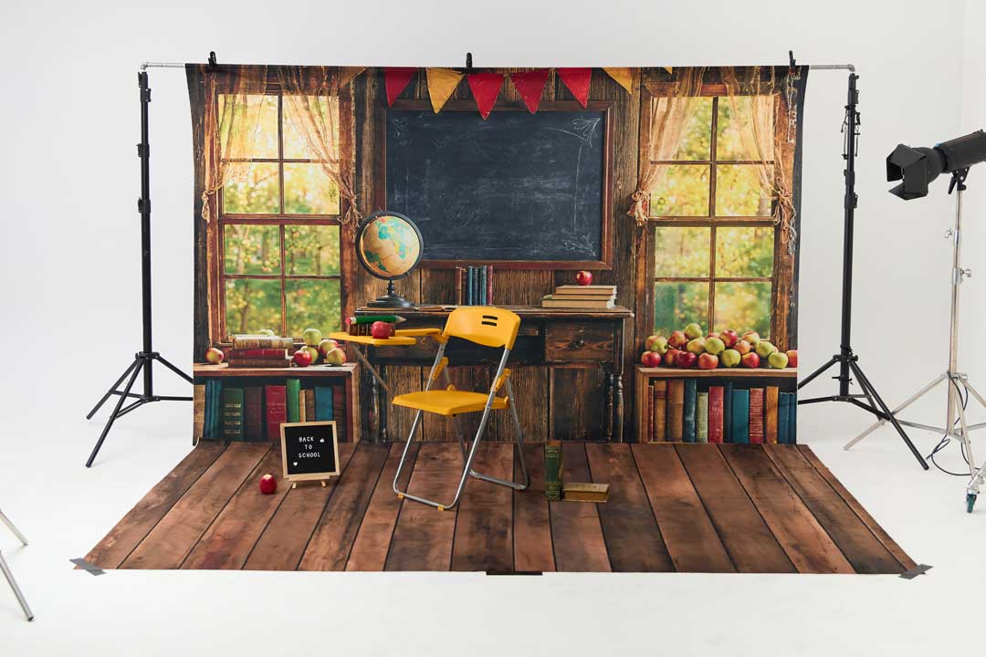 Kate Zurück zu Schule Kreidetafel Globus Foto Kit - Kate Backdrop.de
