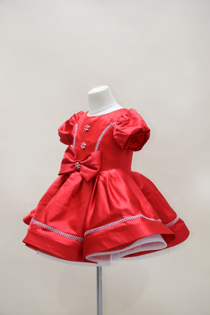 Kate  Rotes Kinder Partykleid mit Puffärmeln für die Fotografie - Kate Backdrop.de