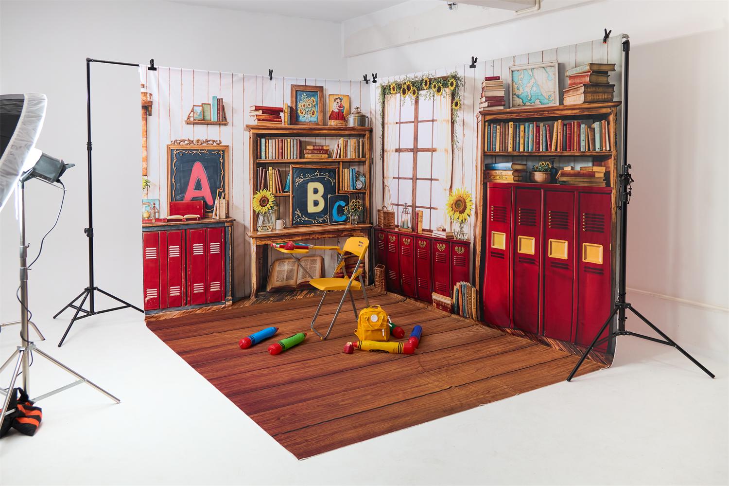 Kate Zurück zu Schule Klassenzimmer Bleistift Zimmerset Fotokit - Kate Backdrop.de
