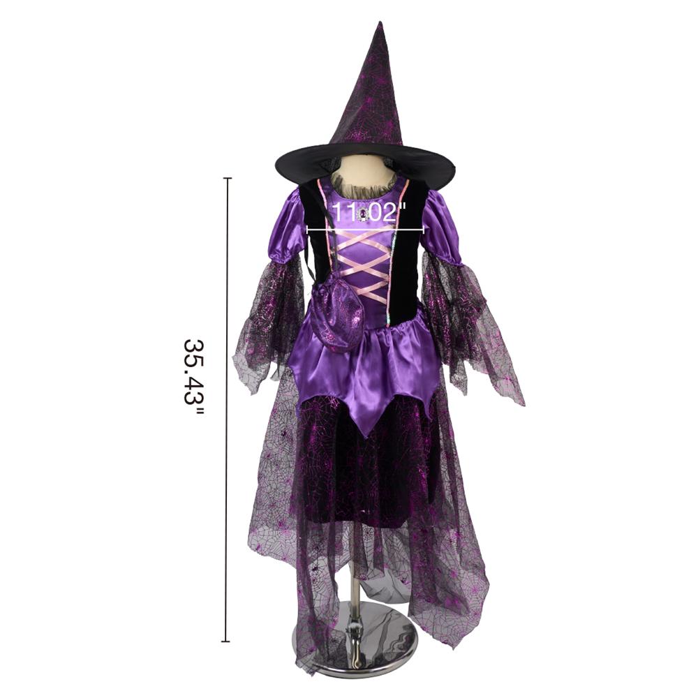 Kate Halloween-Kostüm für Kinder: Schwarz-lila Hexenkostüm - Kate Backdrop.de