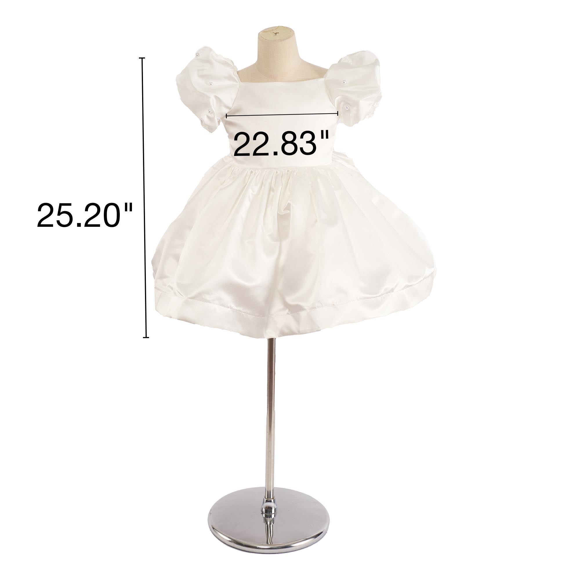 Kate Einfaches weißes Kinderfestkleid - Kate Backdrop.de