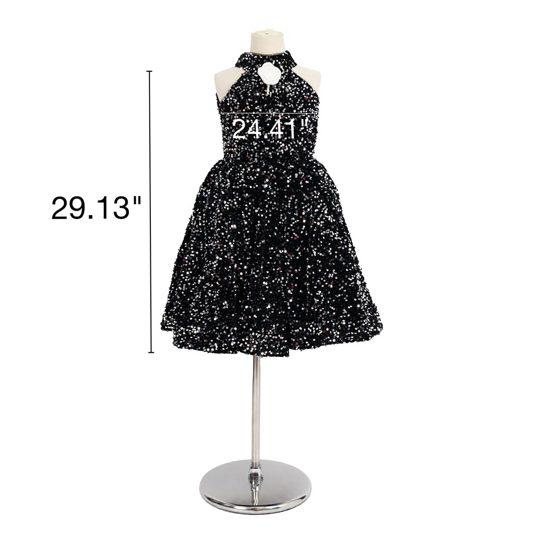 Kate Schwarzes Paillettenkleid für Kinder - Kate Backdrop.de