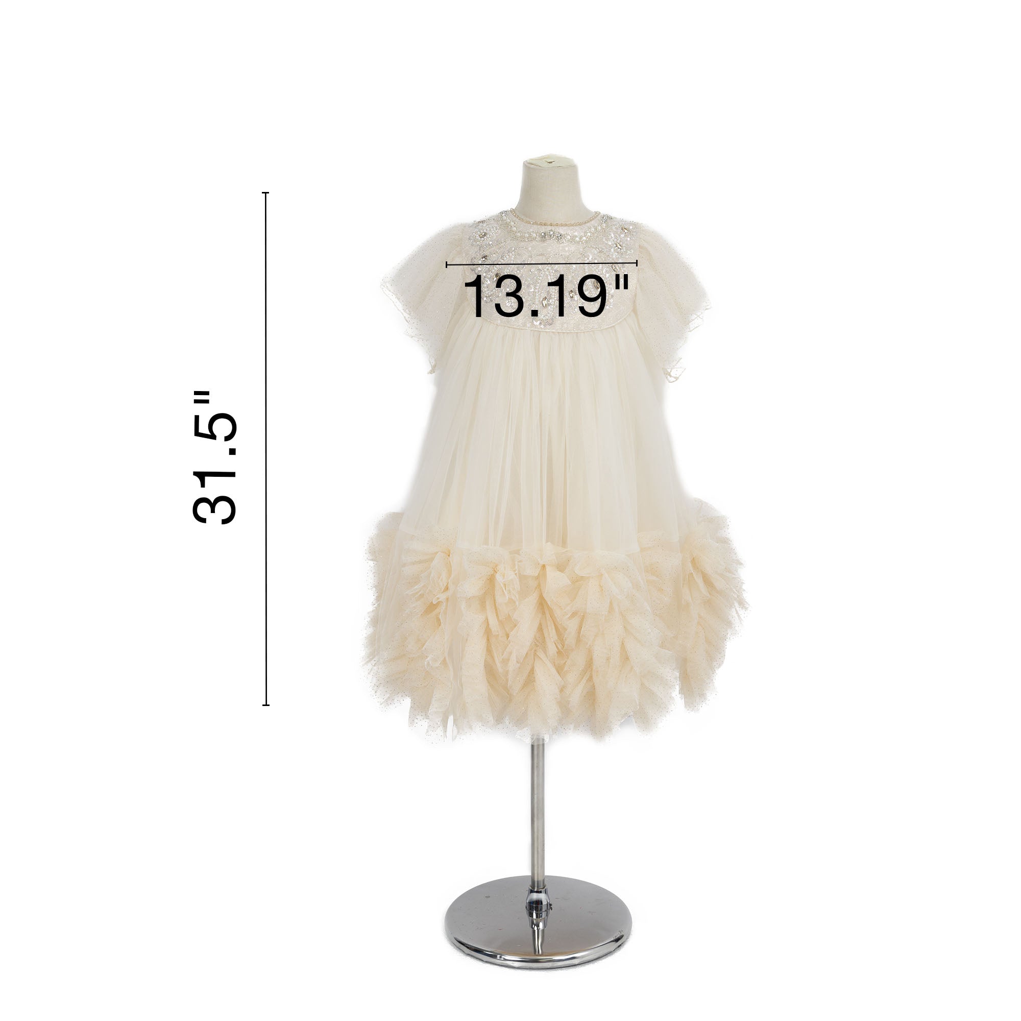 Kate Boho Apricot Prinzessinnen-Kinderkleid - Kate Backdrop.de