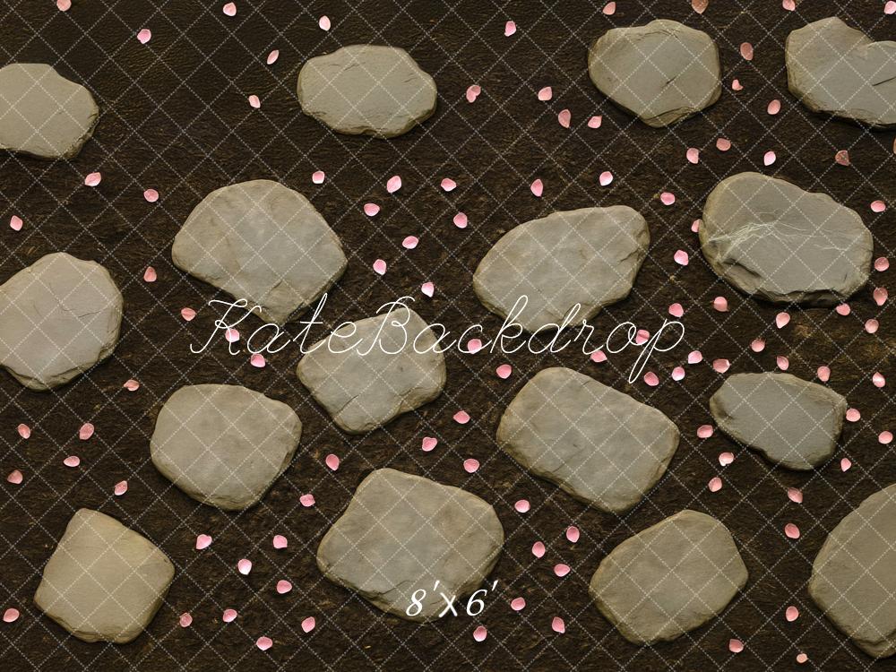 Kate Steine Blütenblätter Braun Hintergrund Entworfen von Mini MakeBelieve - Kate Backdrop.de